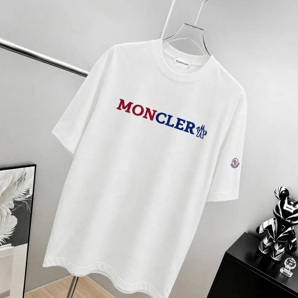 moncle～ logo 《 》7a tee ， Same Style ， : Black White Coffee Brown Size：S（90-130 ） M（125-150 ） L（135-165 ） XL（160-190 ） XXL（185-220 ）